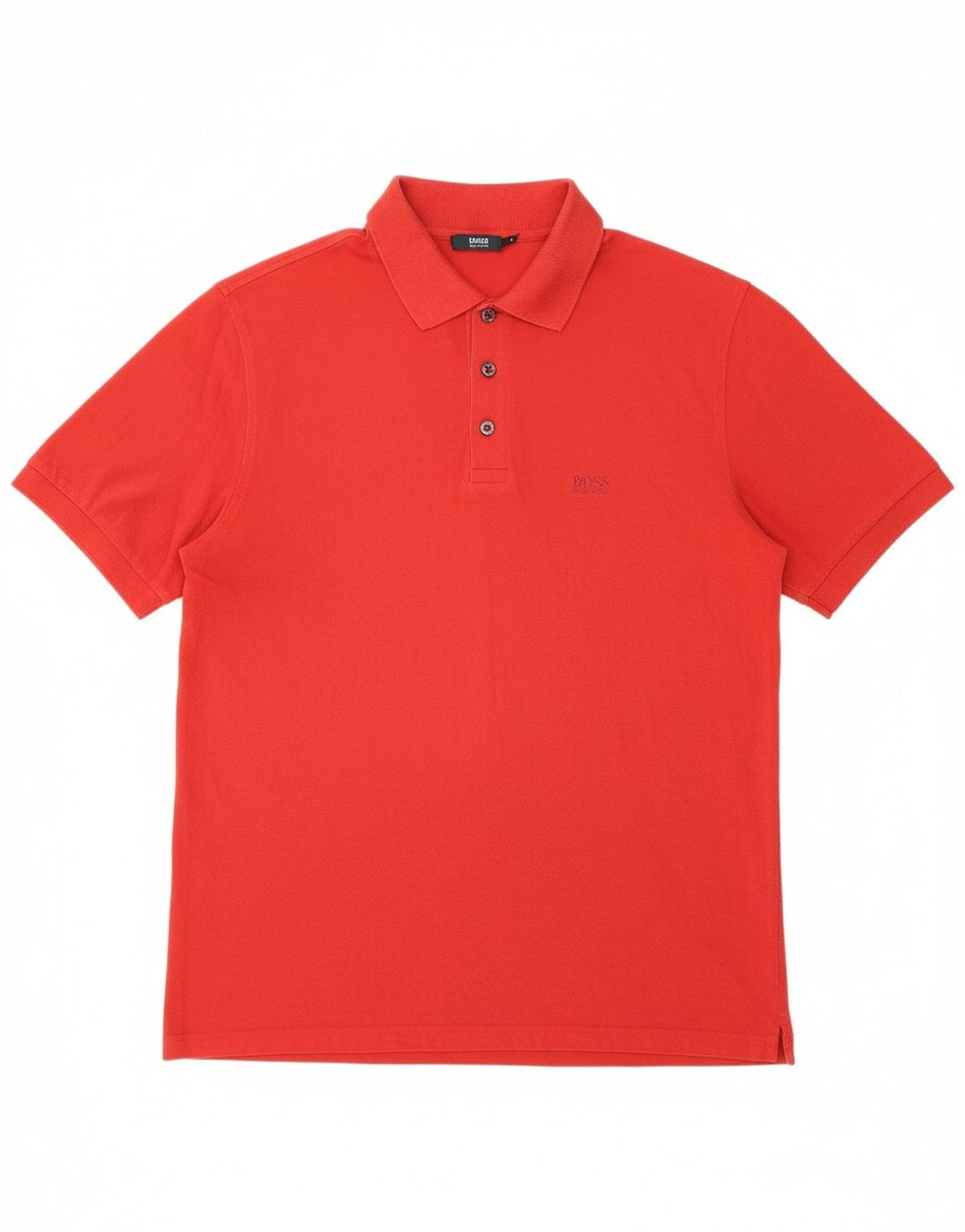 HUGO BOSS Mens Polo Shirt Large Red Cotton