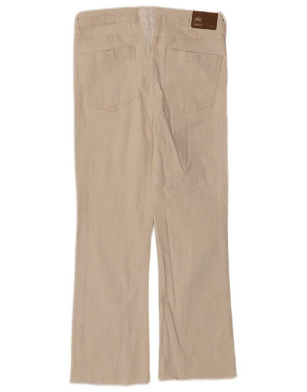 Zara Womens Cropped Jeans EU 40 Medium W28 L25 Beige