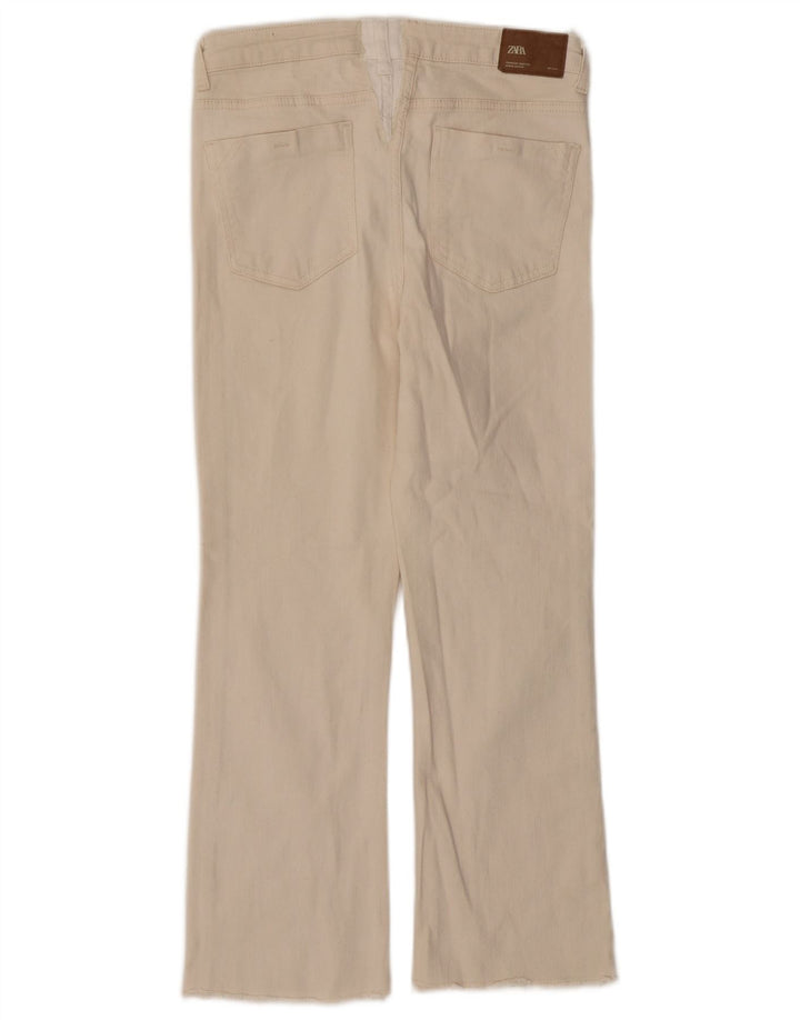 Zara Womens Cropped Jeans EU 40 Medium W28 L25 Beige