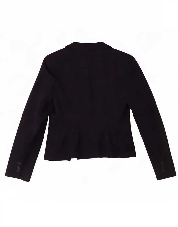 Hobbs Dame 1 Knap Blazer Jacket UK 12 Medium Navy Blue Uld