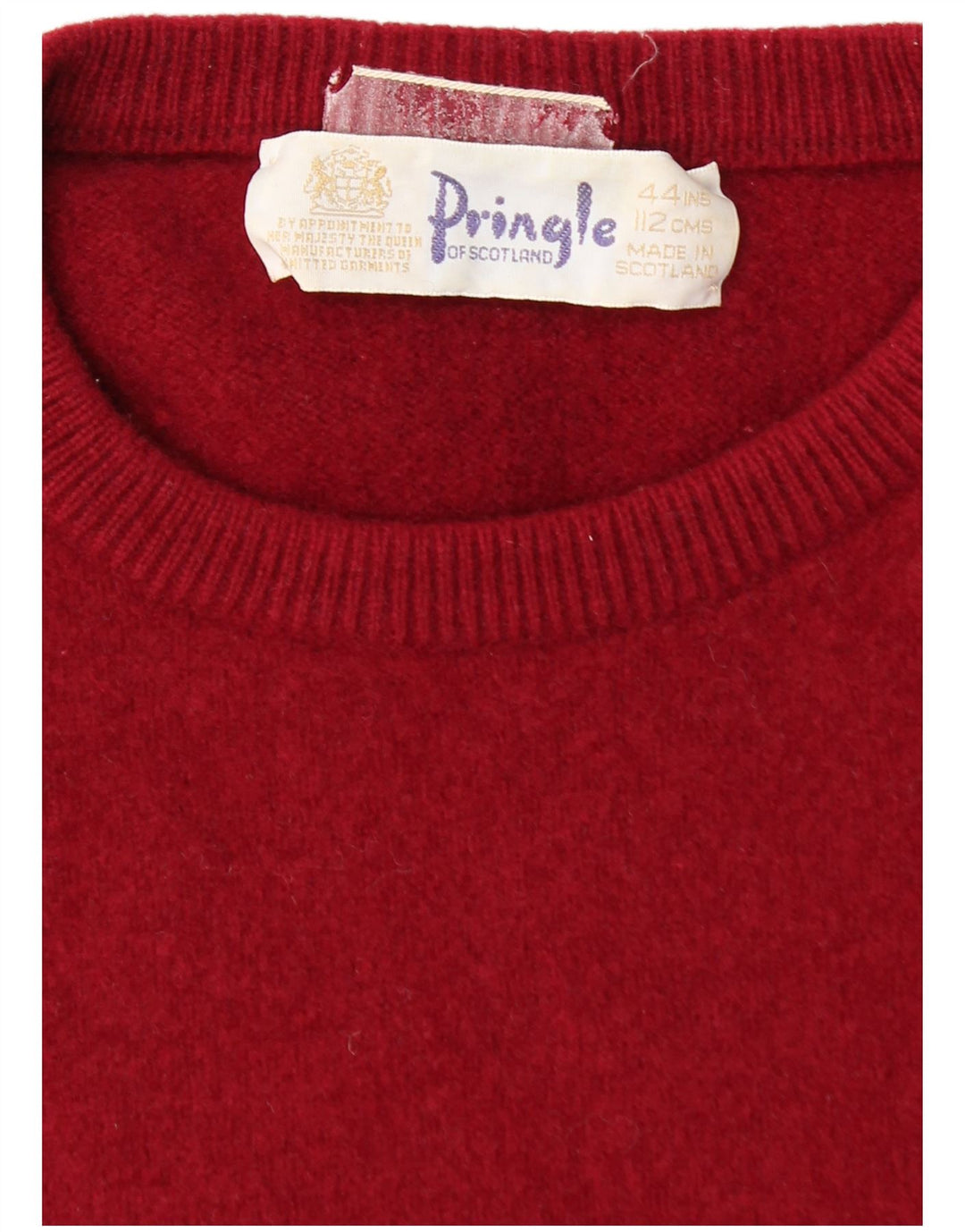 Pringle Herre Crew Neck Jumper Sweater IT 44 XS Rød