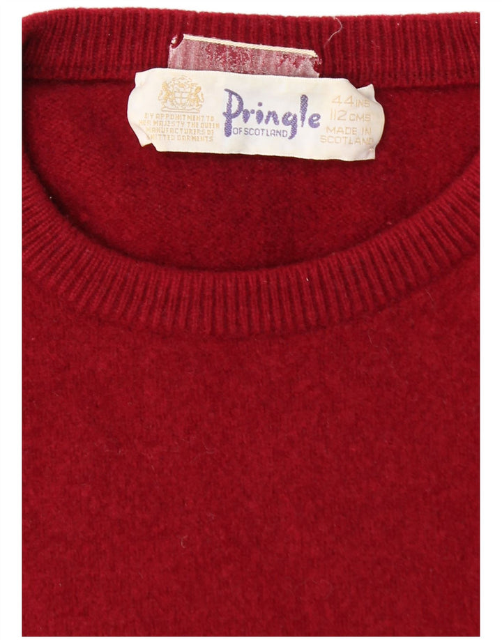 Pringle Herre Crew Neck Jumper Sweater IT 44 XS Rød