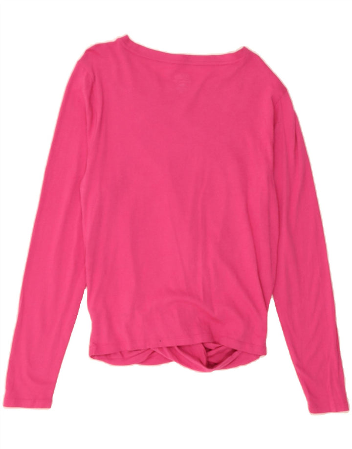 J. CREW Womens Long Sleeve Blouse Top UK 12 Medium Pink Cotton Vintage J. Crew and Second-Hand J. Crew from Messina Hembry 