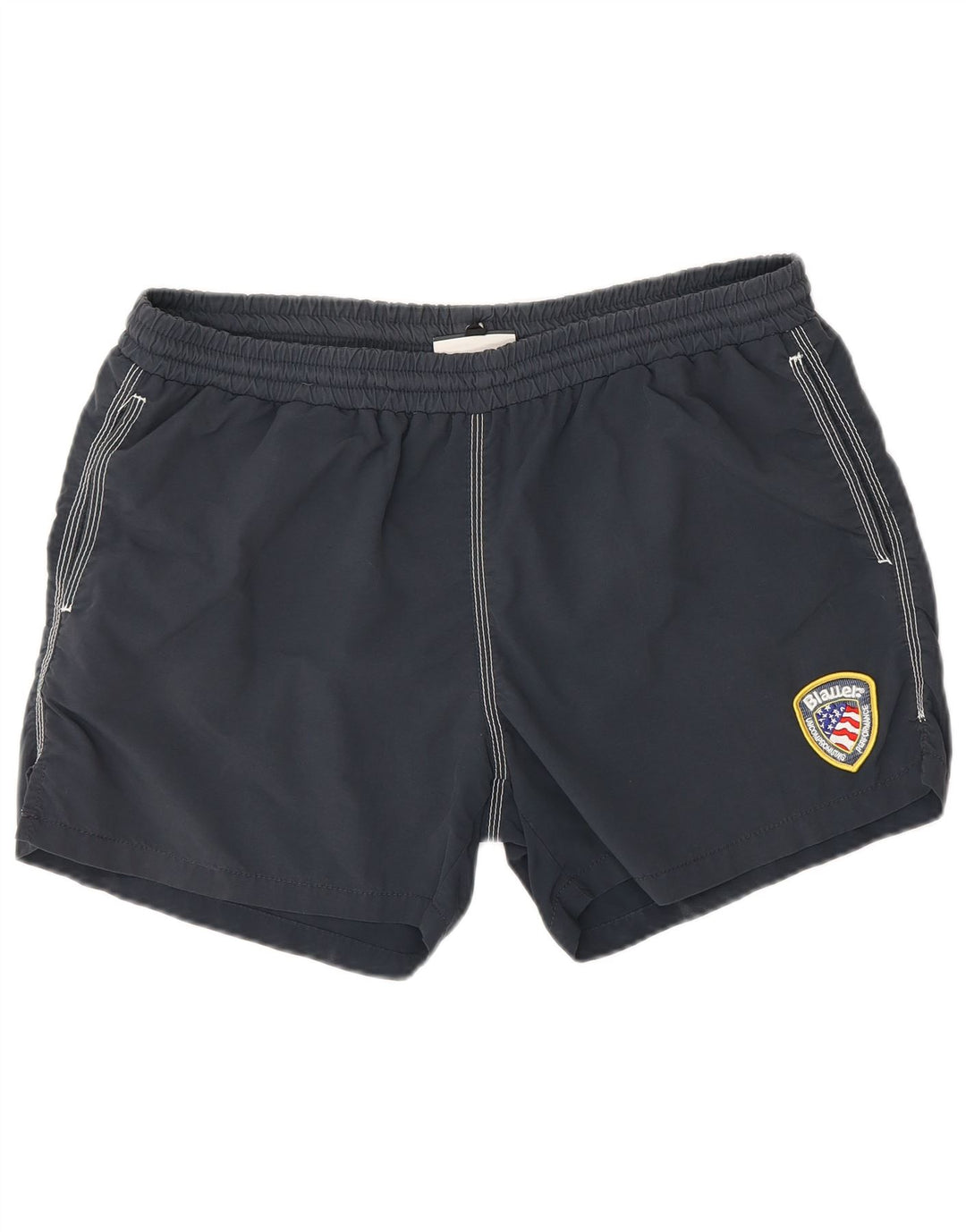 Blauer Badeshorts til mænd store marineblå nylon