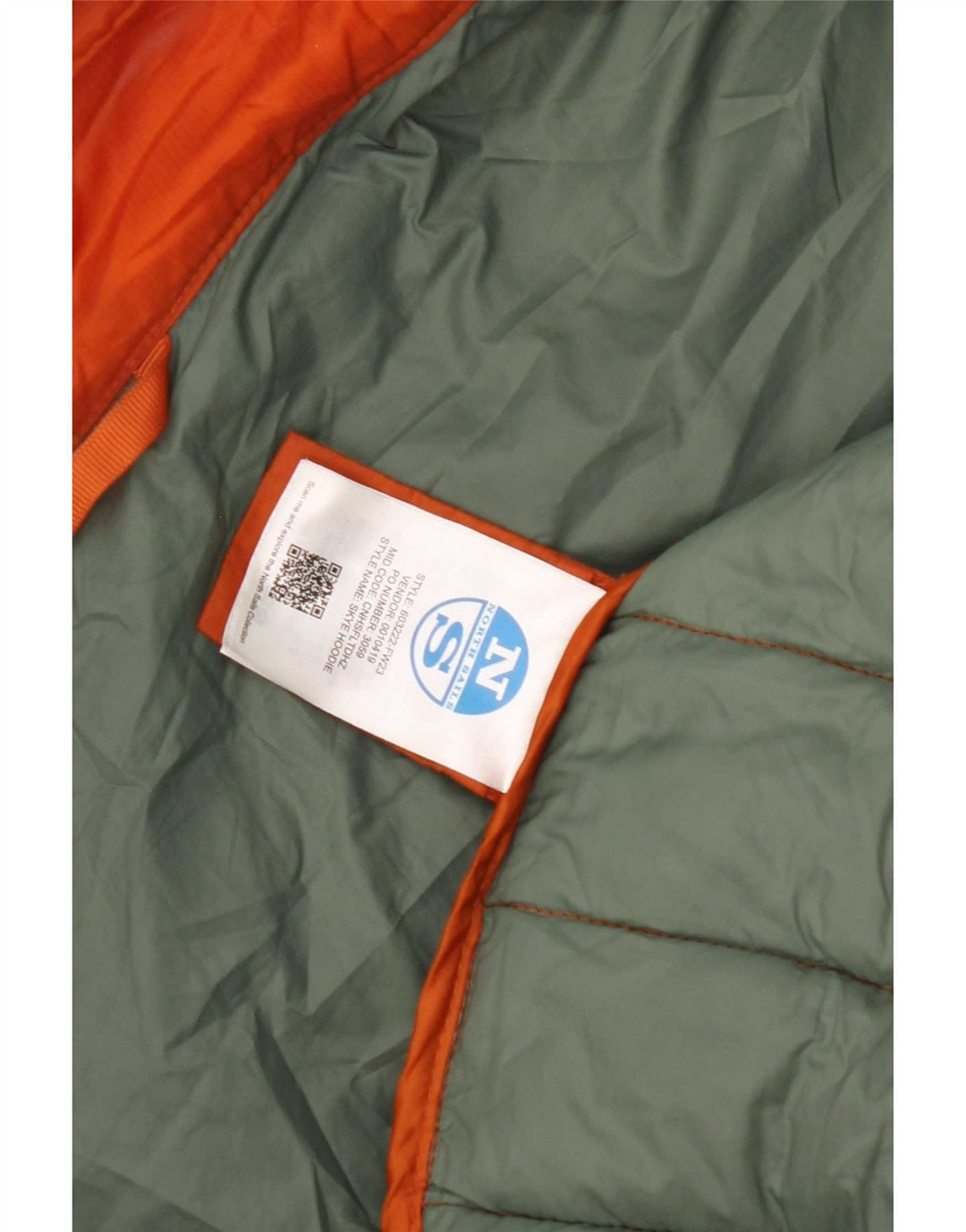 North Sails Herre hættepolstret jakke UK 40 Large Orange Polyester