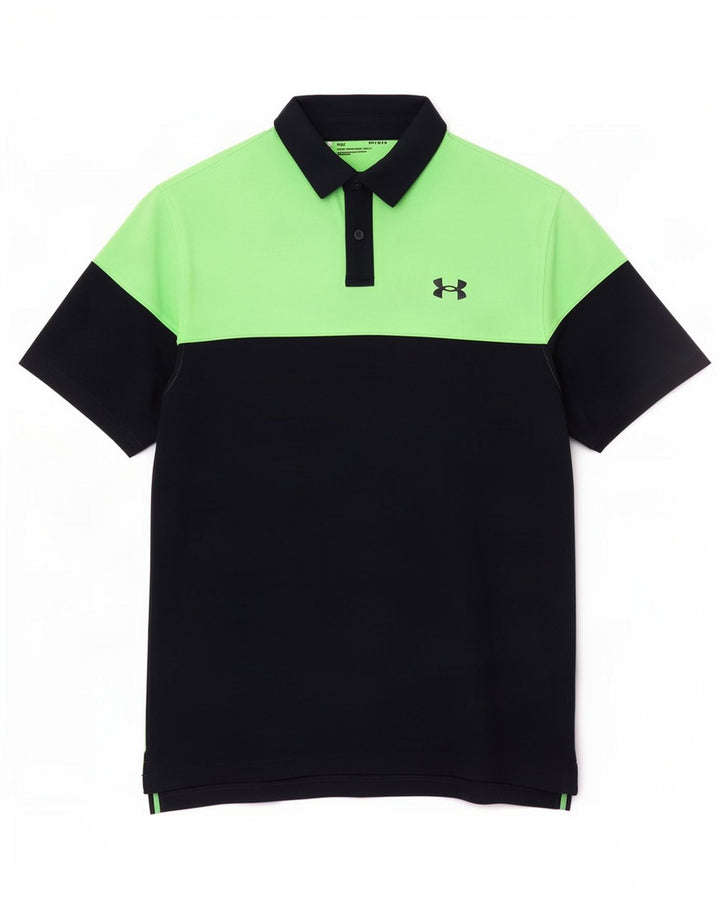 Under Armour Herre Polo Shirt Medium Navy Blue Colourblock