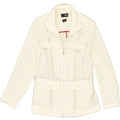 FILA Womens Bomber Jacket UK 8 Small  Off White Polyester | Vintage Fila | Thrift | Second-Hand Fila | Used Clothing | Messina Hembry 