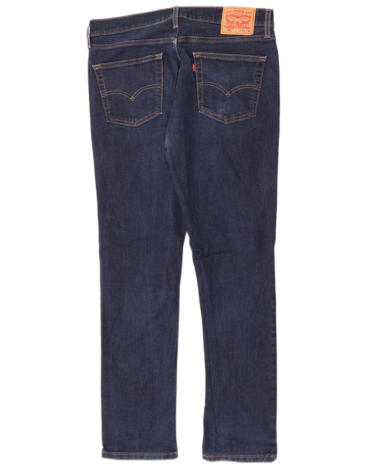 Levi's Herre 511 Slim Jeans W36 L34 Blå Bomuld