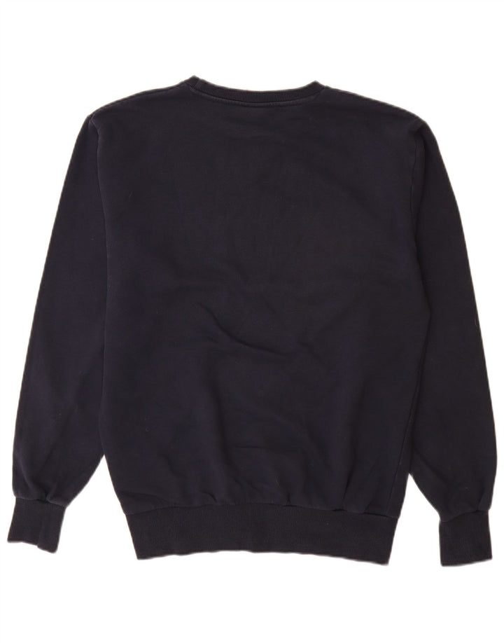 Ellesse Herre Grafisk Sweatshirt Jumper Medium Navyblå Bomuld