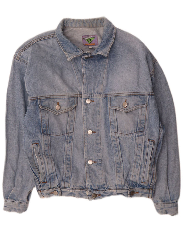 Vintage Herre Loose Fit denimjakke UK 36 Small Blue