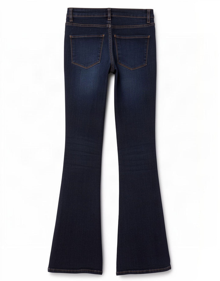 Zara Dame Flared Jeans EU 38 Small W28 L34 Navy Blue