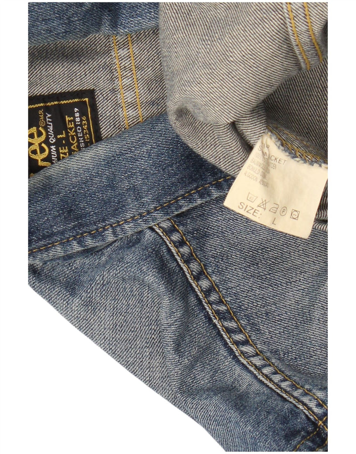 Lee Herre denimjakke UK 40 Large Blue Cotton