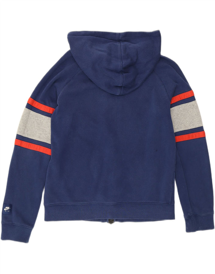Nike Boys Air Zip Hoodie Sweater 13-14 år XL Blå Colourblock Bomuld