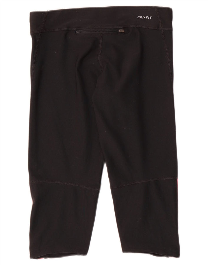 Nike Dame Dri Fit Capri Leggings UK 6 XS Sort Polyester