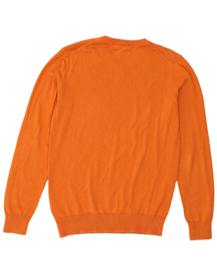 Besætningstøj Herre V-hals sweater lille orange bomuld