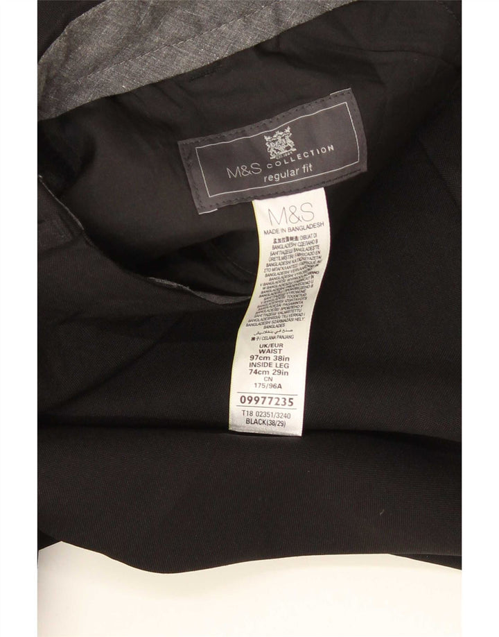 Marks & Spencer Damebukser med normal pasform W38 L29 sort polyester