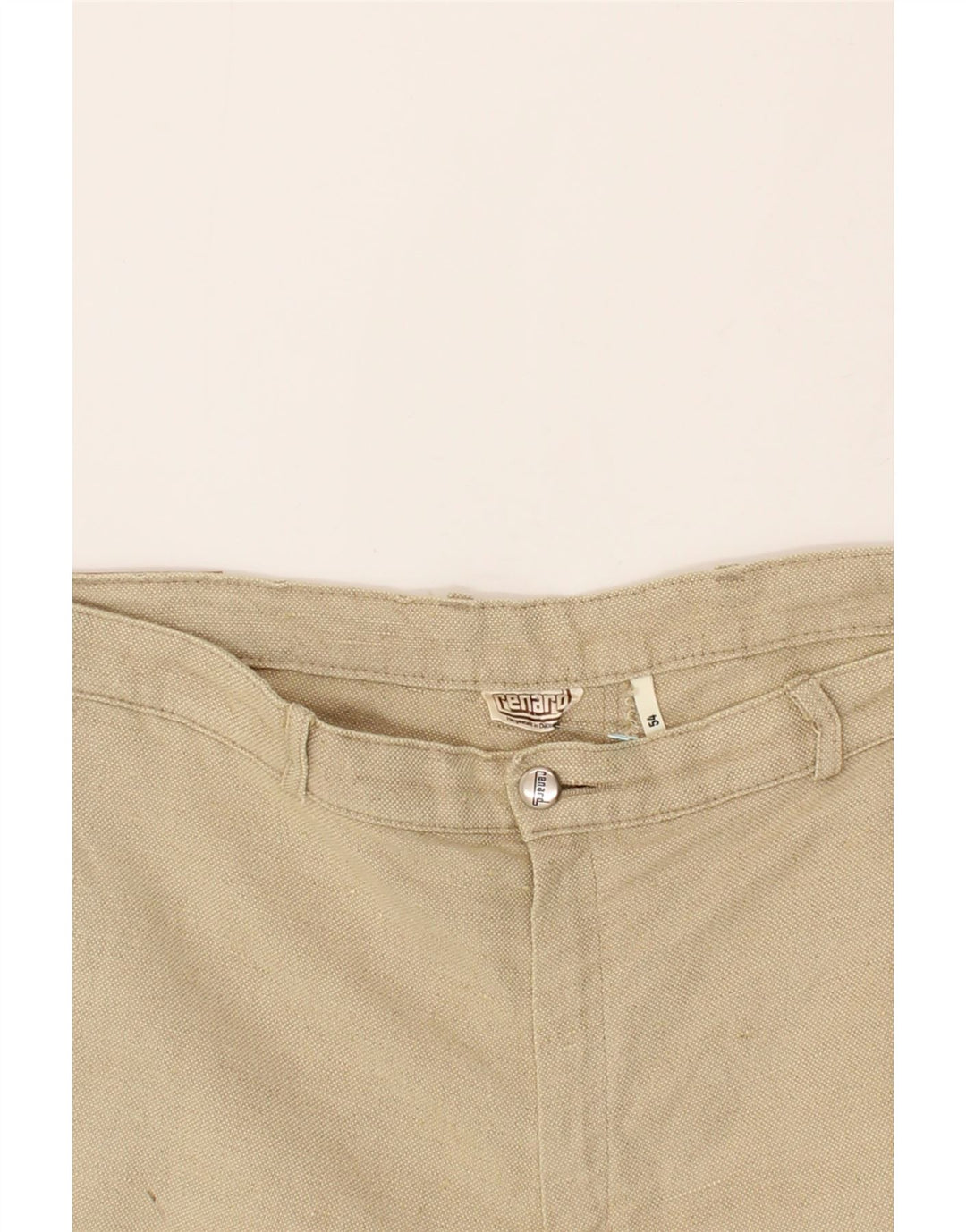 VINTAGE Womens Chino Shorts W38 XL Beige Cotton Vintage Vintage and Second-Hand Vintage from Messina Hembry 