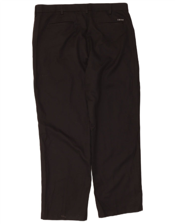 Izod Herre Golf Classic Fit Straight Suit Bukser W38 L32 Sort Polyester
