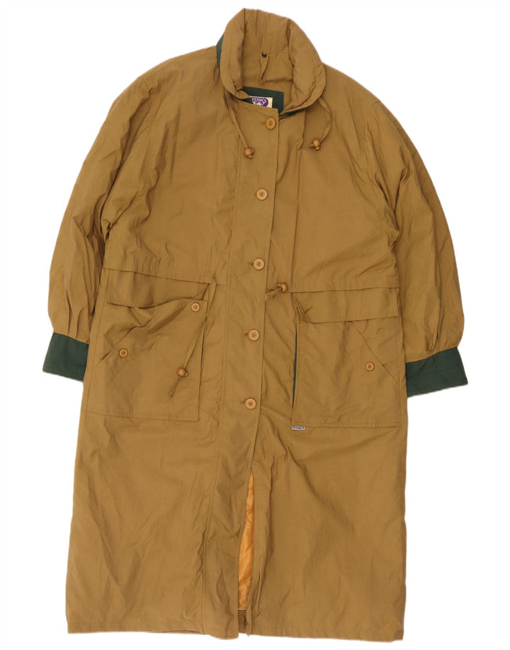 Yessica Womens Oversized Trench Coat EU 38 Medium Khaki Colourblock Bomuld