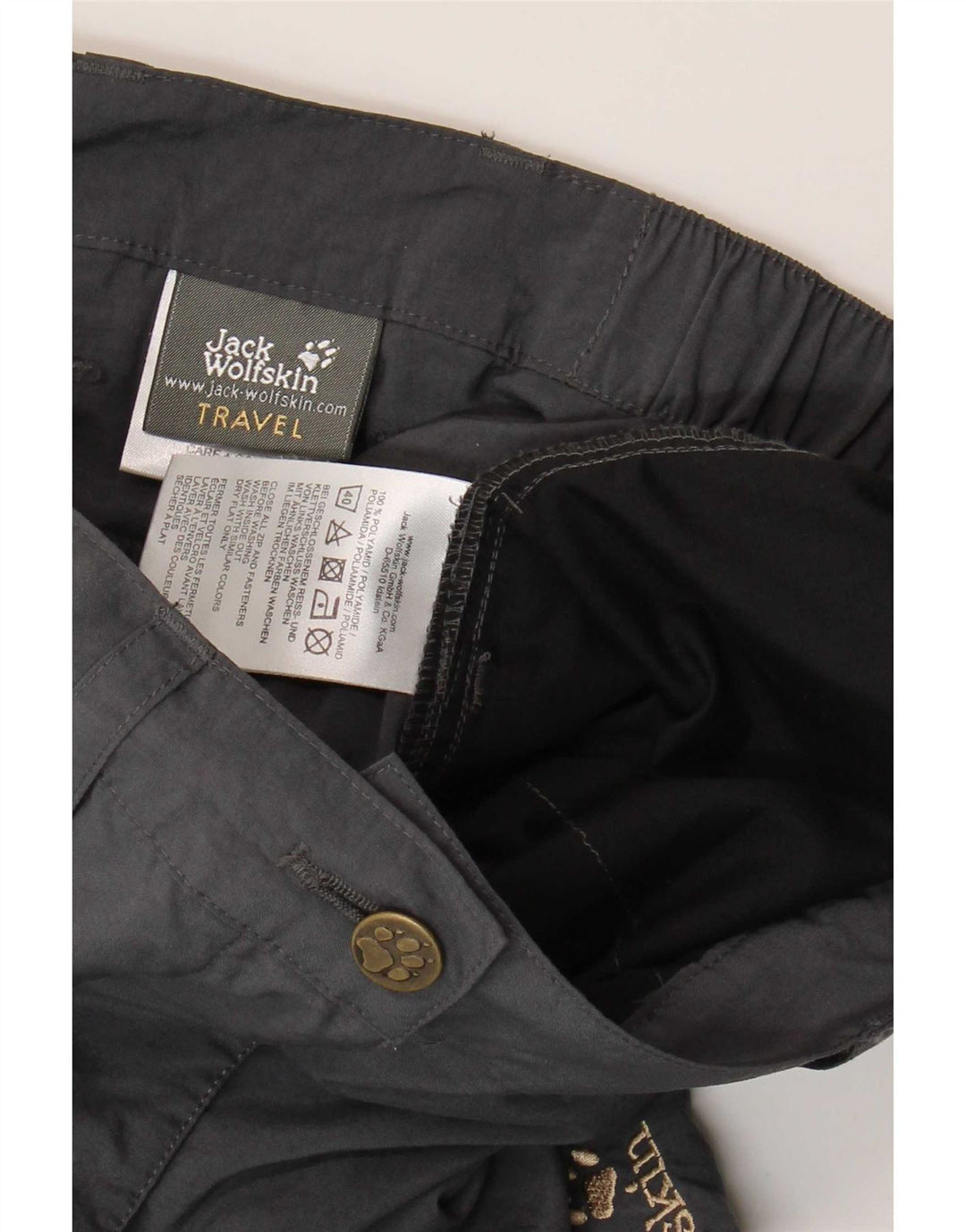 Jack Wolfskin Dame Straight Cargo Bukser UK 12/14 Medium W30 L33 Grå