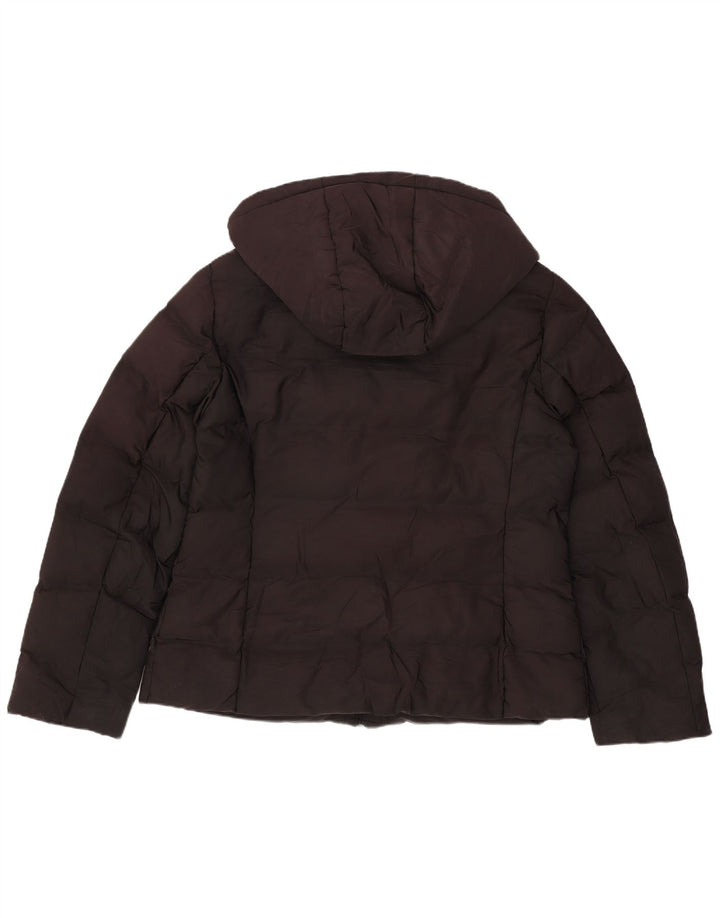 Zara Dame Hætte Polstret Jakke UK 16 Stor Sort Polyester