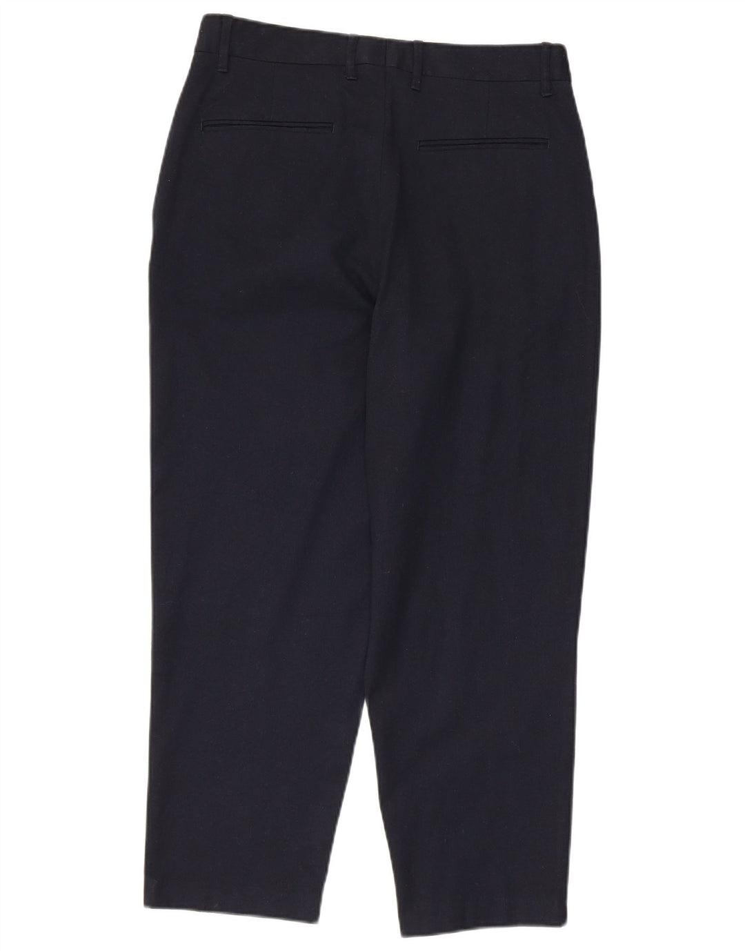 Zara Herre Cropped Trousers EU 38 Small W30 L25 Navy Blue Polyester