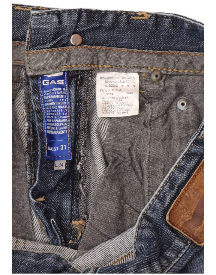 Gas Herre Slim Jeans W31 L34 Blå Bomuld