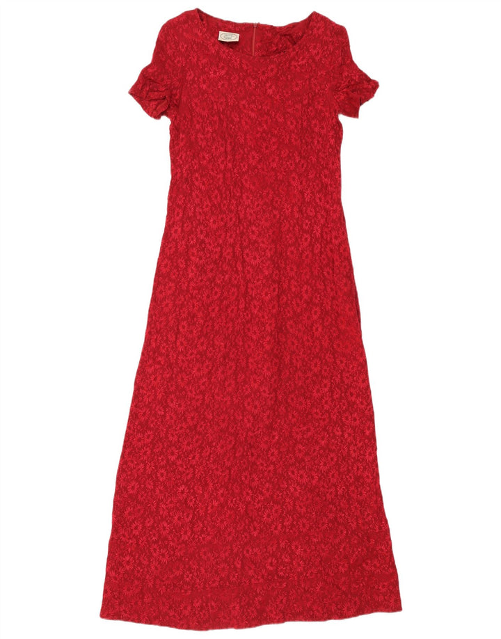 Laura Ashley Dame Maxi Kjole UK 12 Medium Red Floral