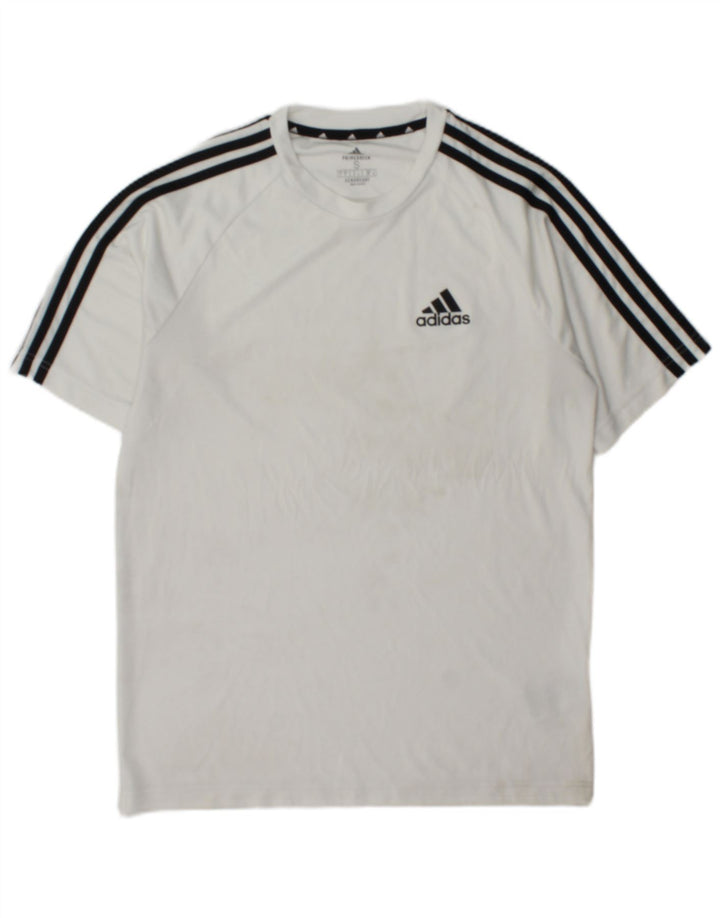 Adidas Herre Aeroready T-Shirt Top Lille hvid Colourblock Polyester