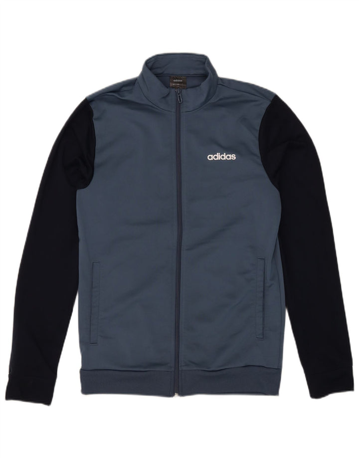 Adidas Herre grafisk træningsdragt Top jakke Lille blå Colourblock Polyester