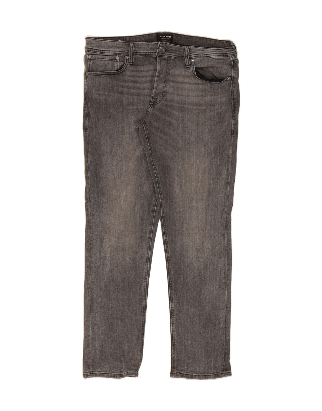 JACK & JONES Mens Straight Jeans W36 L32 Grey Cotton Vintage Jack & Jones and Second-Hand Jack & Jones from Messina Hembry 