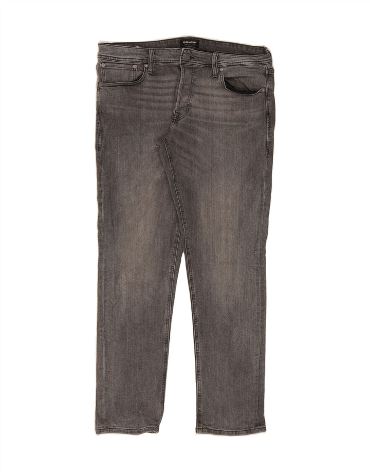 JACK & JONES Mens Straight Jeans W36 L32 Grey Cotton Vintage Jack & Jones and Second-Hand Jack & Jones from Messina Hembry 
