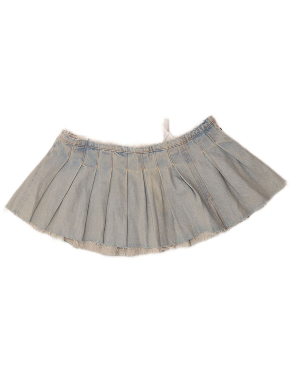 Zara Dame Mini Denim Nederdel Medium W28 Blå Bomuld