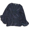 CHAPS Womens Long Sleeve Blouse Top UK 16 Large Black Paisley Polyester Vintage Chaps and Second-Hand Chaps from Messina Hembry 