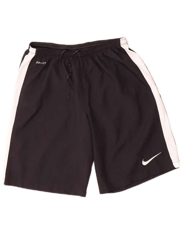 Nike Herre Dri Fit Sportshorts Medium Sort Colourblock Polyester