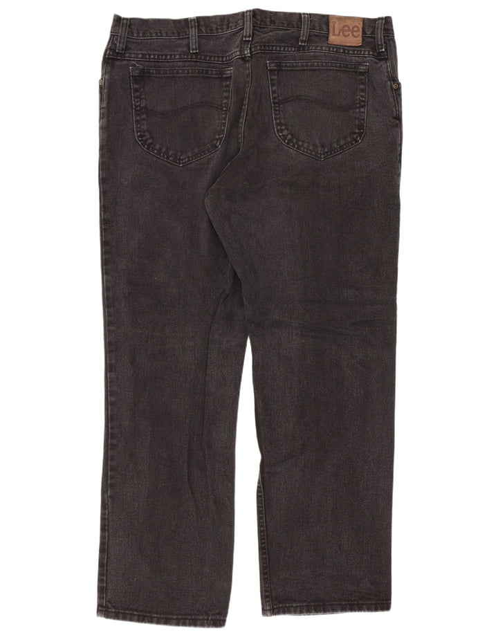 Lee Herre Regular Fit Straight Jeans W40 L30 Sort Bomuld