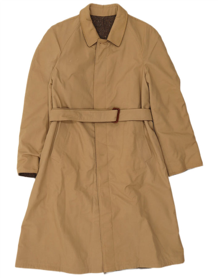 Diolen Herre Vendbar Overfrakke UK 36 Small Khaki Virgin Wool