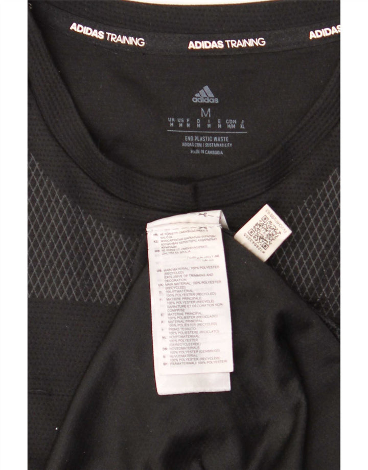 Adidas Herre Aeroready T-Shirt Top Medium Sort Polyester