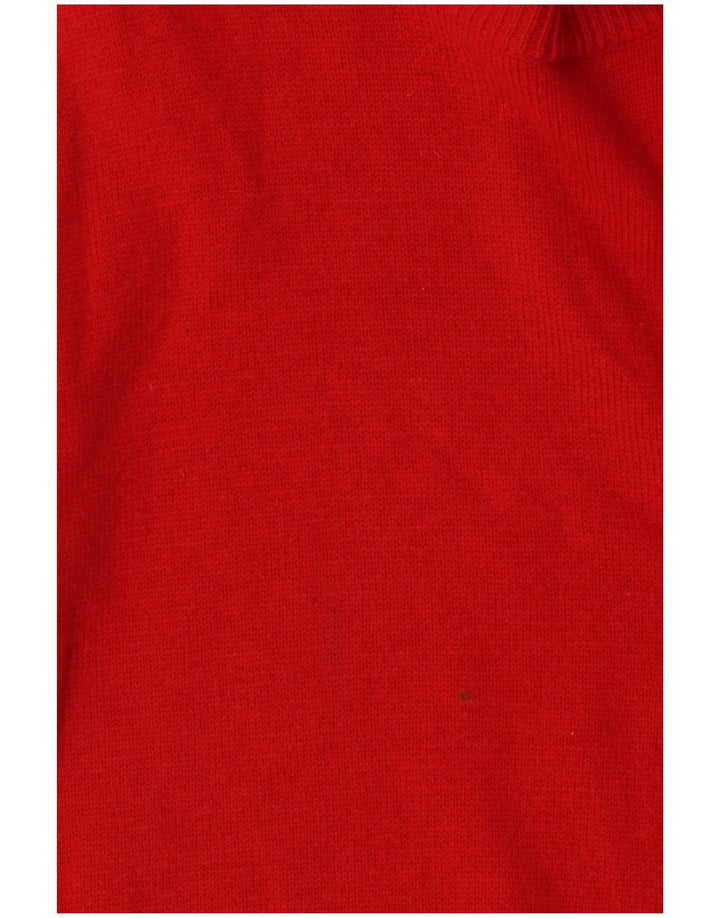 Tommy Hilfiger Herre Boat Neck Jumper Sweater Stor Rød Lammeuld