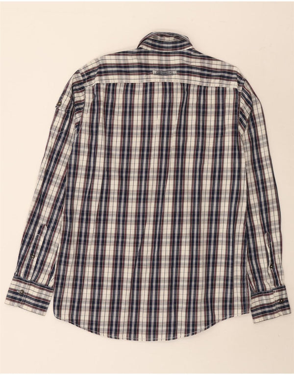 Camel Active Mens Shirt Large Blue Check Cotton