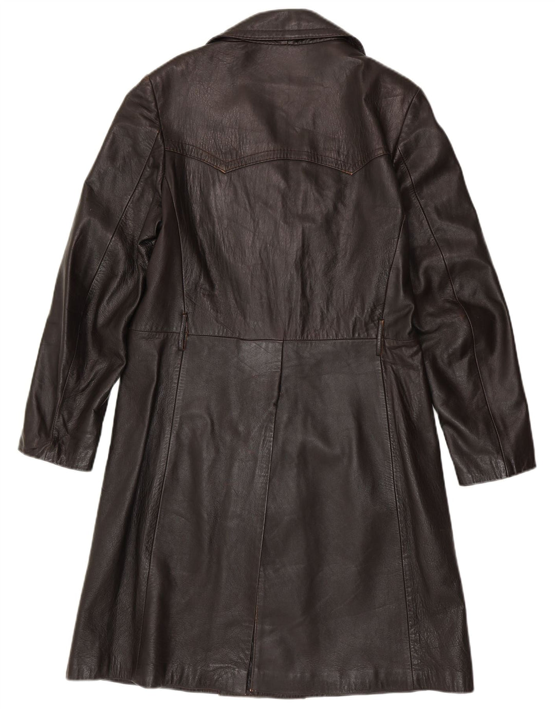 VINTAGE Læderfrakke til mænd IT 50 Stor brunt læder