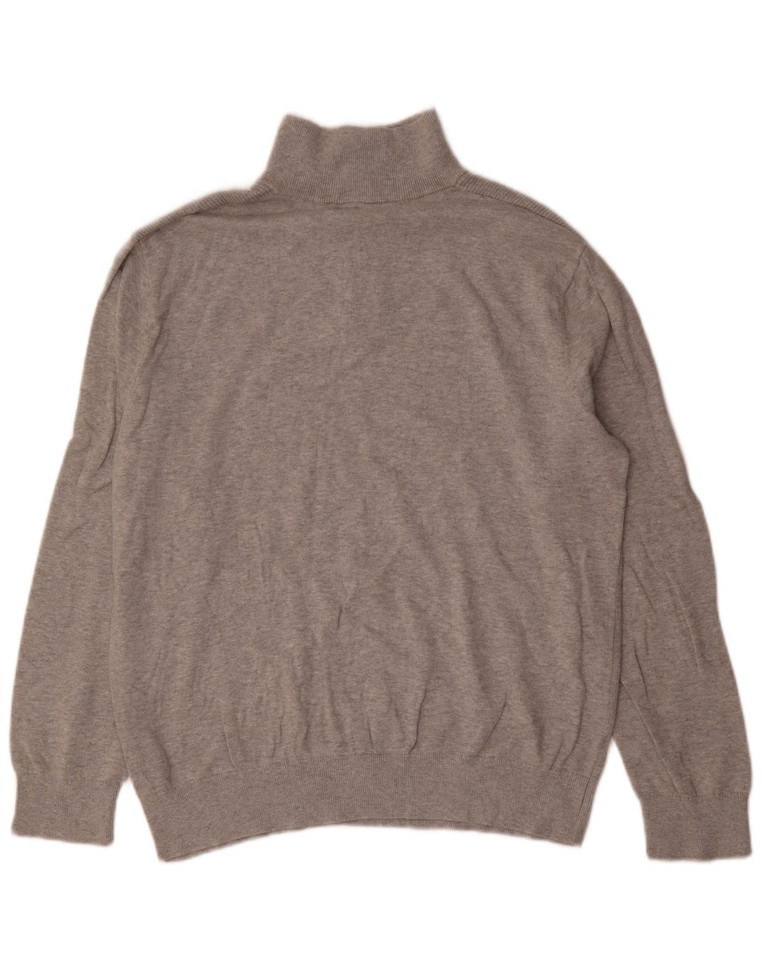 Nautica Herre Zip Neck Jumper Sweater Stor Grå Bomuld