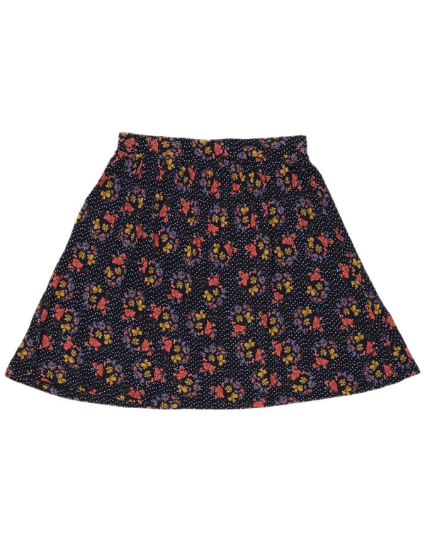 Fat Face Dame A-Line Nederdel UK 12 Medium W30 Flerfarvet Floral Viscose