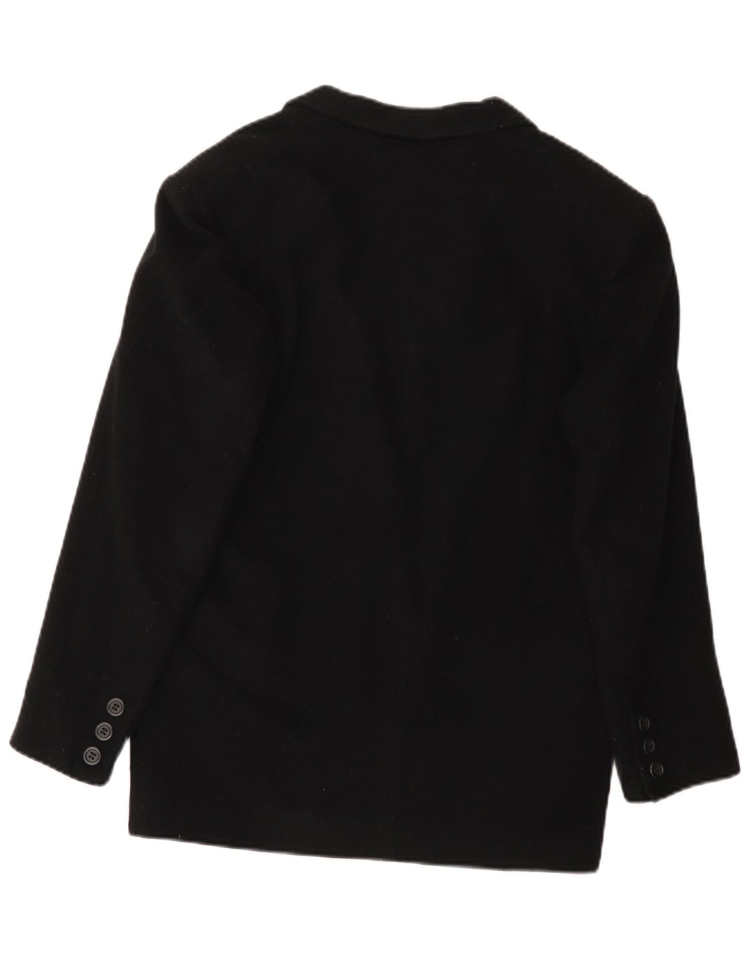 Benetton Dame 3-knaps blazerjakke IT 42 Medium Sort Uld