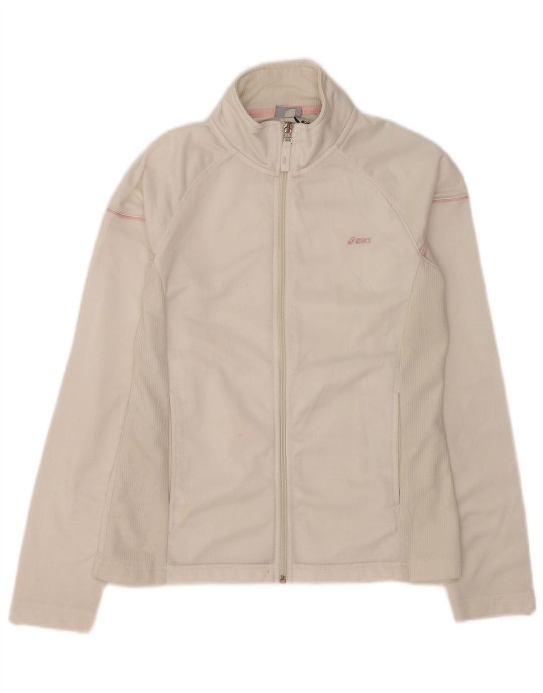Asics træningsdragt topjakke til kvinder UK 12 Medium White Polyester