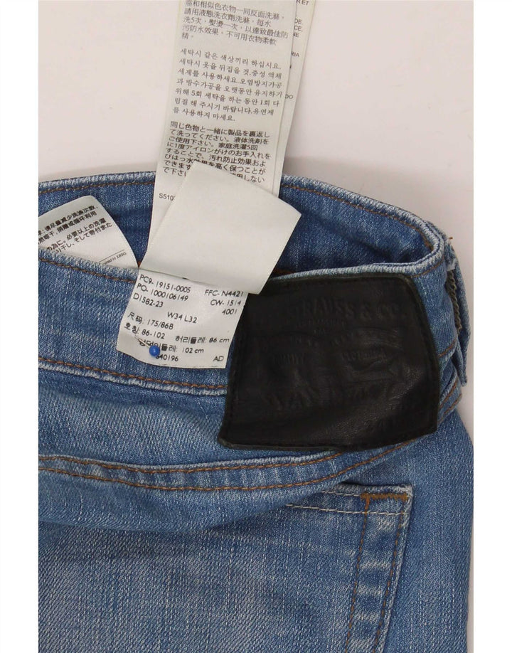 Levi's Herre 511 Slim Jeans W34 L32 Blå Bomuld