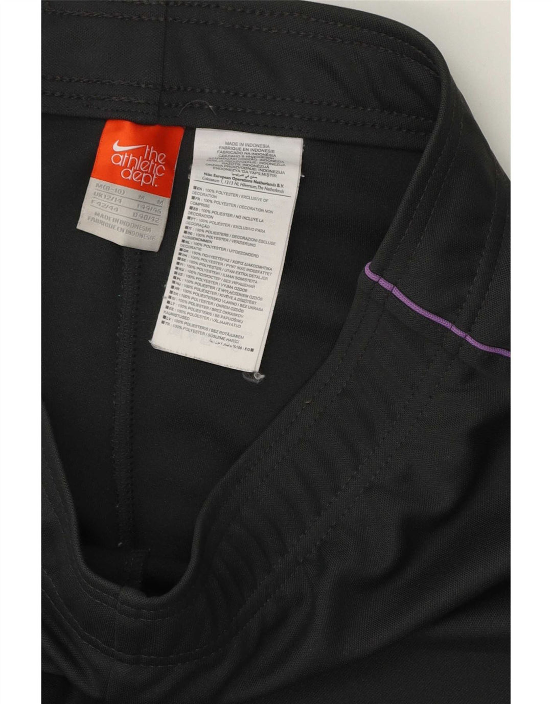 Nike træningsdragtsbukser til kvinder UK 12/14 mellemgrå polyester