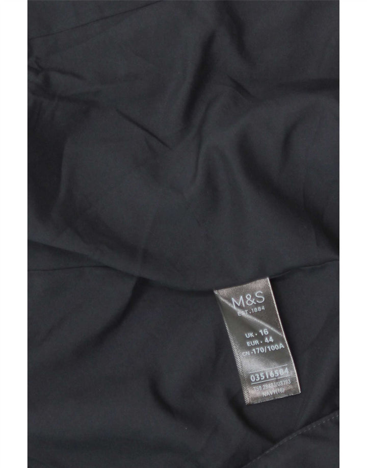 Marks & Spencer Dame 2-knaps blazerjakke UK 16 Large Navy Blue Viscose