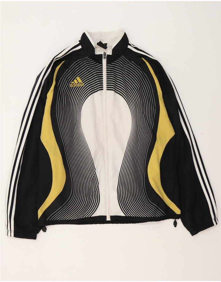 Adidas Træningsdragt til mænd Topjakke UK 42/43 Stor sort Colourblock Polyester