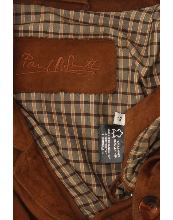 PAUL SMITH Herre ruskindsjakke IT 50 Stor brunt læder
